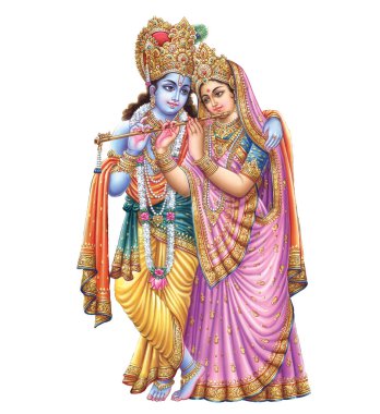 Hindistan Tanrısı Radhakrishna, Hindistan Mitolojik Görüntü Radhakrishna.