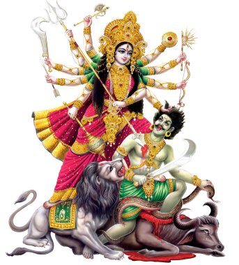 Hindu Festival Goddess Dugra High Resolution photo clipart