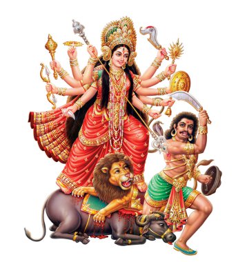 Hindu Festival Goddess Dugra High Resolution photo clipart