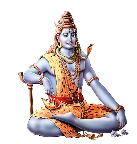 Hindu Deus Shiva Pintura Digital — Fotografia de Stock