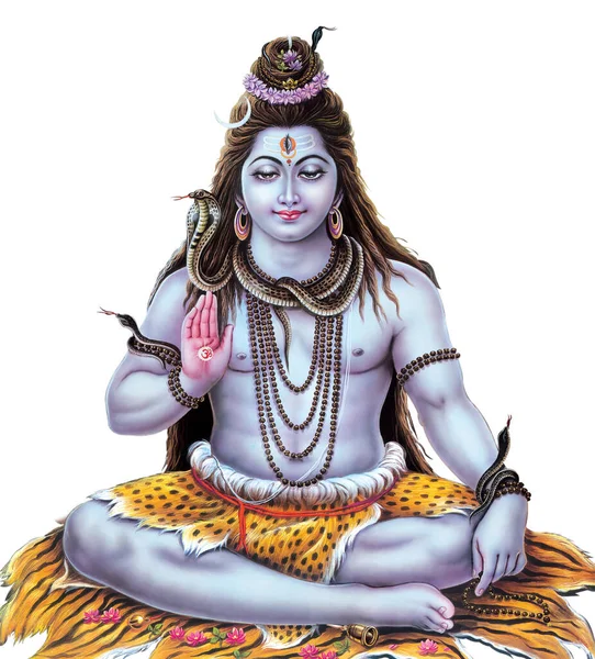 Hinduski Bóg Shiva Malarstwo Cyfrowe — Zdjęcie stockowe