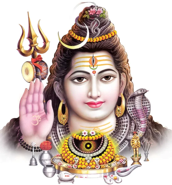 Dios Hindú Shiva Pintura Digital — Foto de Stock