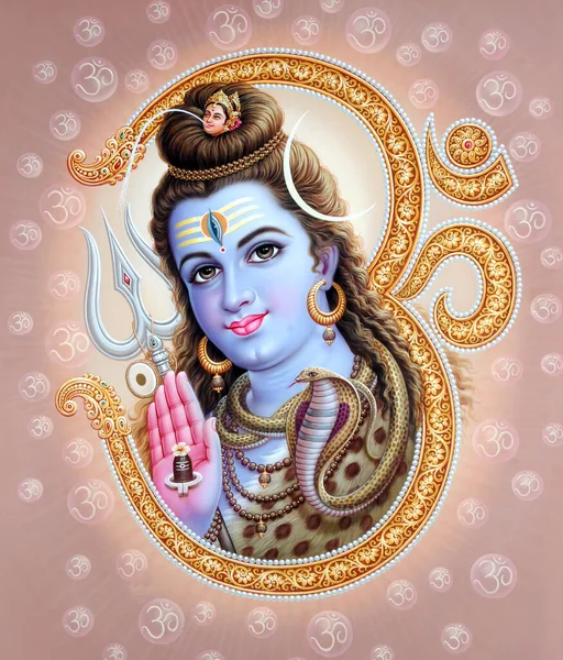 Hindoe God Shiva Digital Painting — Stockfoto