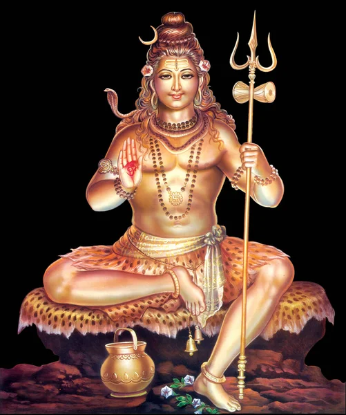 Hindugott Shiva Digitale Malerei — Stockfoto