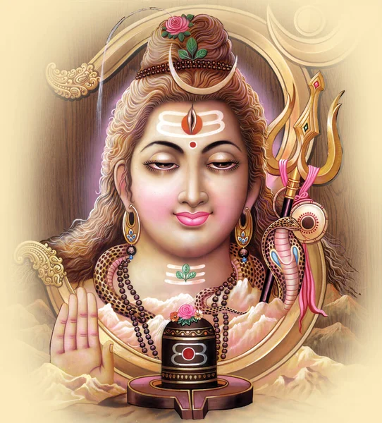 Hindoe God Shiva Digital Painting — Stockfoto