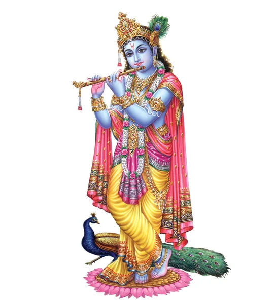 Indischer Gott Lord Krishna Illustration Hoher Auflösung — Stockfoto