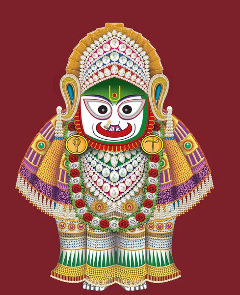 Immagini Digitali Alta Risoluzione Del Dio Indiano Lord Jagannath — Foto Stock