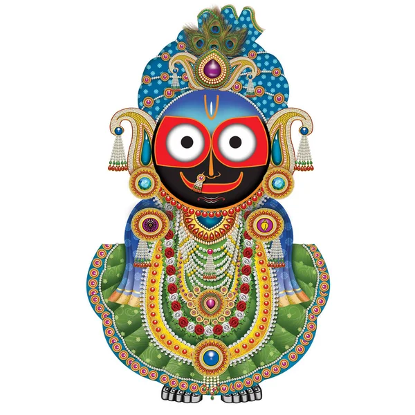 Immagini Digitali Alta Risoluzione Del Dio Indiano Lord Jagannath — Foto Stock