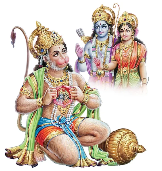 Rama Vakta Señor Indio Hanuman — Foto de Stock