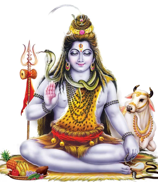 Dios Hindú Shiva Pintura Digital Imagen De Stock