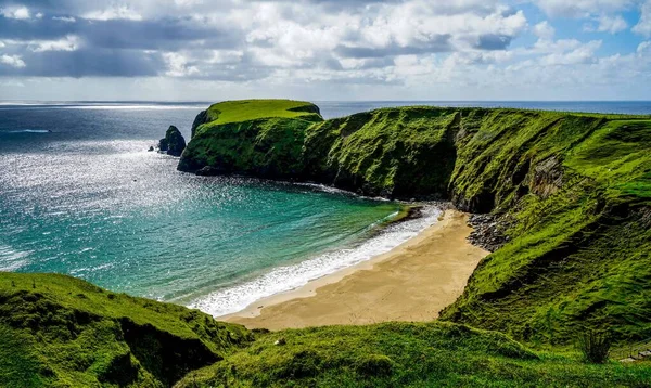 Tranquil Beach Just Glencolmkille Ireland — Stock Photo, Image