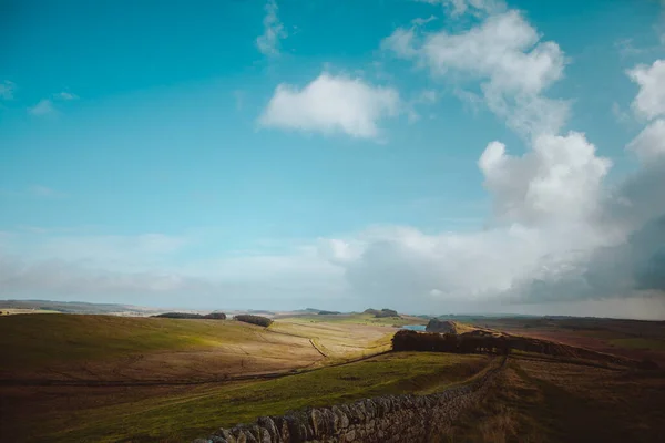 英国哈德良长城一带的广阔风景 — 图库照片