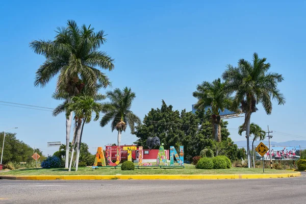 Colored Letters Autlan Navarro — Stock Photo, Image