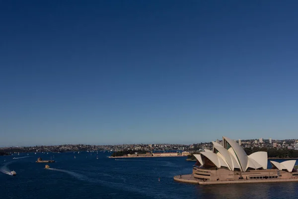 Sydney Opera Binası Manzaralı Liman Köprüsü Sydney — Stok fotoğraf