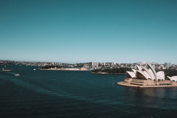 Sydney Opera Binası Manzaralı Liman Köprüsü Sydney — Stok fotoğraf