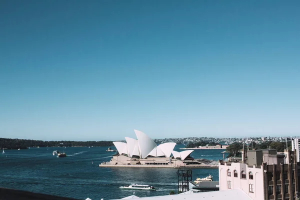 Sydney Opera Binası Manzaralı Liman Köprüsü Sydney — Stok fotoğraf