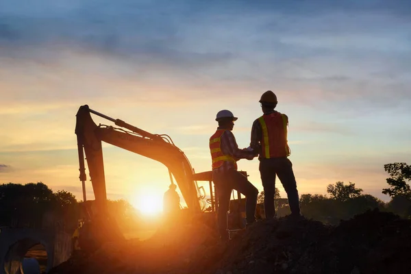 Engineering Consulting People Construction Site — Foto Stock