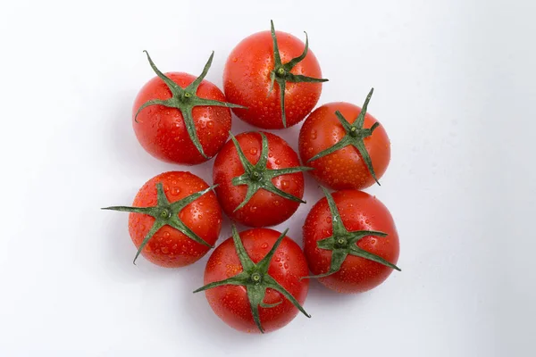 Tomates Cherry Sobre Fondo Blanco — Foto de Stock