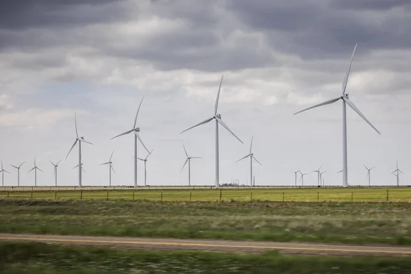 Las Turbinas Eólicas Generan Electricidad Texas Oeste — Foto de Stock