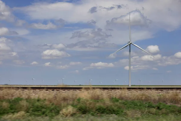 Wind Turbines Generate Electricity Farms West Texas — Stock Photo, Image