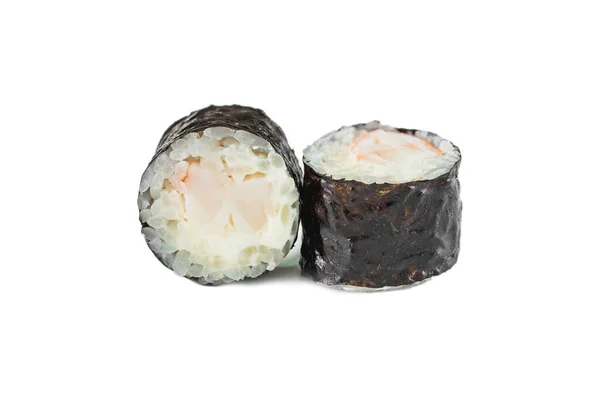 Tradycyjne Japońskie Danie Sushi Rolki Krewetek — Zdjęcie stockowe