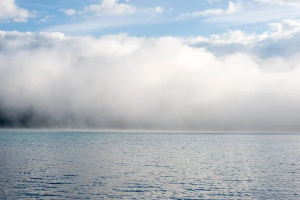 View Lake Bled Bled Island Fog Mist Slovenia — Stock Photo, Image