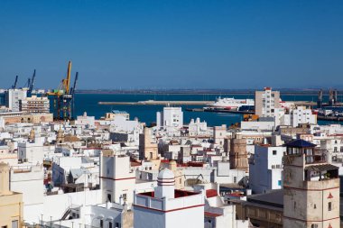 Torre Tavira Kulesi Cadiz limanından görüntü