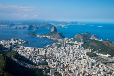 Rio de Janeiro manzarası, plajlar, Urca, Corcovado Dağı 'ndan
