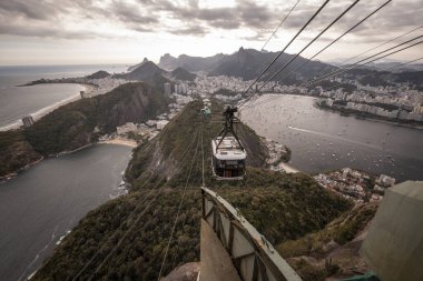Sugar Loaf teleferiğinden şehre, okyanusa ve dağlara güzel manzara