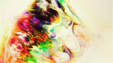 Psikedelik renk akışında aydınlık dikey girdap