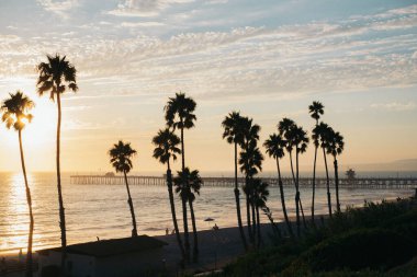 Kaliforniya plajında altın saat