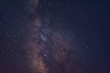 Samanyolu Galaksisi ve Yıldızlı Gece Gökyüzü Menorka Üzerinde