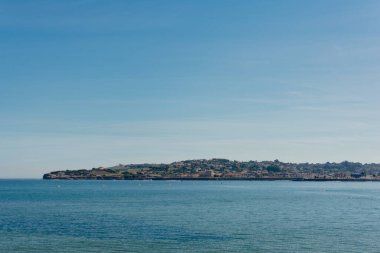 Somi Tepesi 'ne Kıyı Manzarası, Gijn, İspanya.