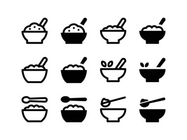 Vektör Hattı ve Simge Yulaf Yulafı