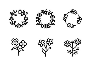 Bahar İlgili Basit Çizgi Simgeleri. Simgeleri Çiçek Çelengi, Çiçek ve daha fazlası olarak İçerir.