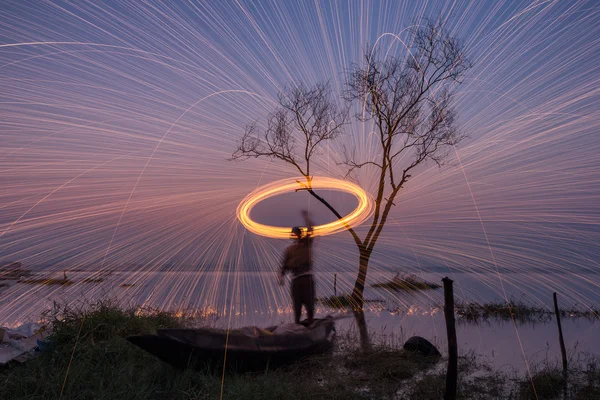 Feuershow. — Stockfoto