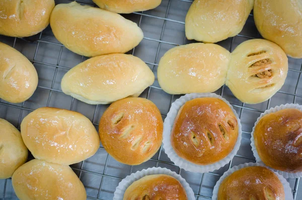 Primo piano colpo di pane fresco — Foto Stock