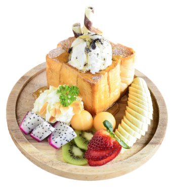 beyaz izole bal tost