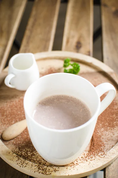 Chocolate quente com xarope — Fotografia de Stock