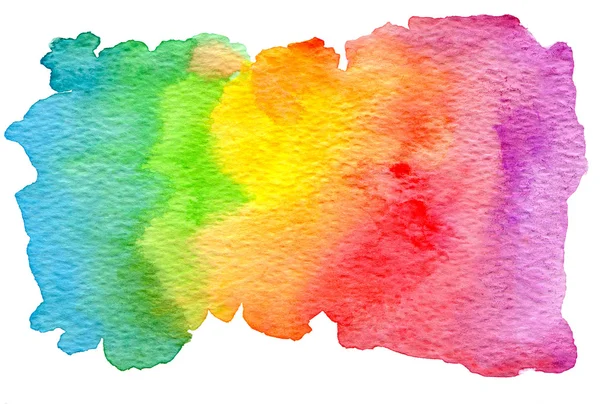 Kleurrijke regenboog aquarel textuur. — Stockfoto