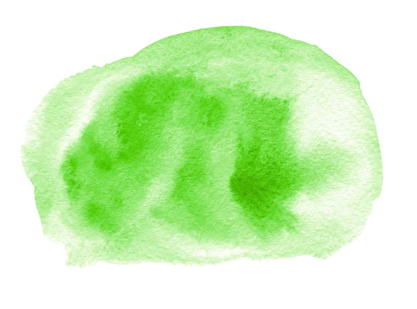 Textura de acuarela verde sobre fondo blanco . — Foto de Stock