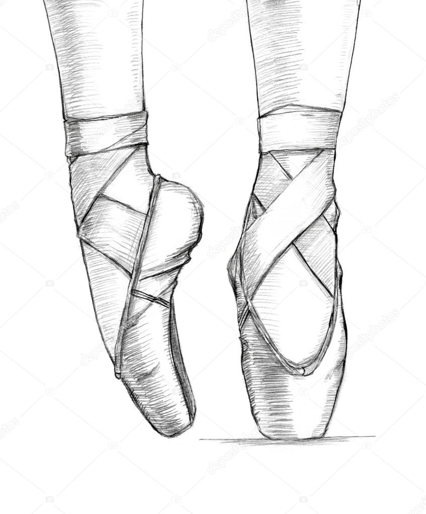 Featured image of post Pointe Shoes Drawing Second in a series of drawings of ballet slippers