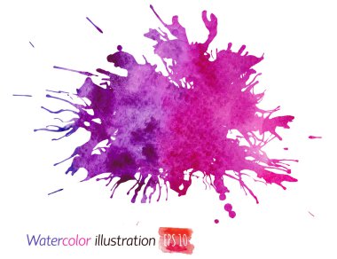 Renkli Sulu Boya leke.