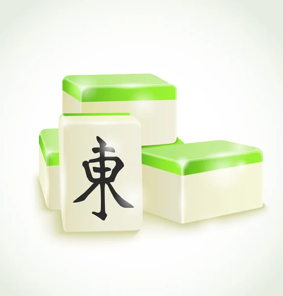 Piezas de Mahjong — Archivo Imágenes Vectoriales