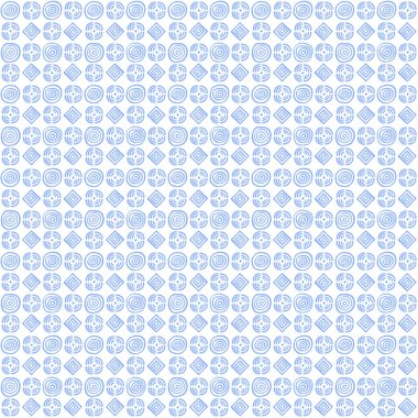 Kabile Etnik Biçiminde Frosty Blue renginde kusursuz Geometrik Desen
