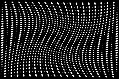 Dynamic Warped Halftone Dot Pattern in Black and White. 22