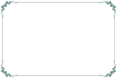 Sertifika veya Diploma için Yeşil Flourish Sınır Çerçevesi. 1251