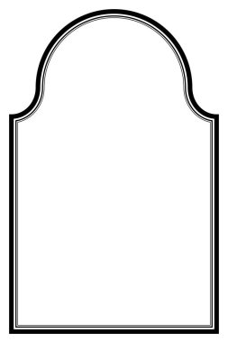 Zarif Siyah ve Beyaz kemer çerçeve vektör sınırı. 05