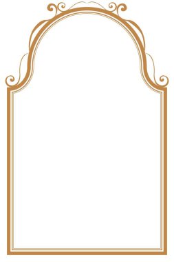 Zarif Altın ve Beyaz Kare Vektör Sınırı. 15