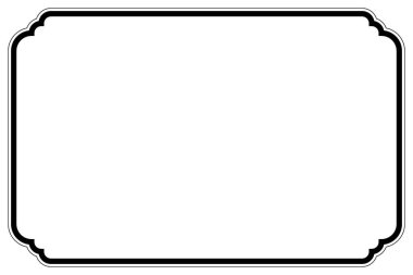 Siyah Virajlı Temiz Yatay Vektör Sınırı. 1376